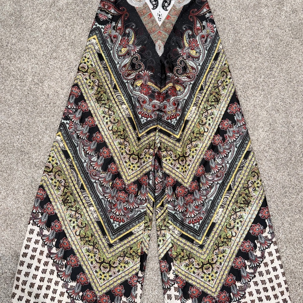 Alice + Olivia boho palazzo Patterned Wide-Leg Pants